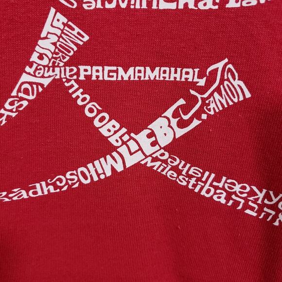 L.A. Pop Art NWT the word love in 44 languages typed graphic tshirt men size XL - Picture 6 of 8